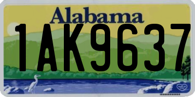 AL license plate 1AK9637