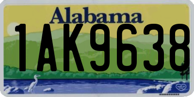 AL license plate 1AK9638