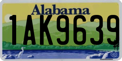AL license plate 1AK9639