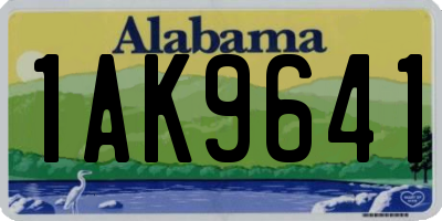 AL license plate 1AK9641