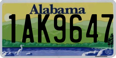 AL license plate 1AK9647