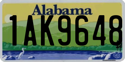 AL license plate 1AK9648