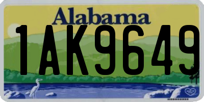 AL license plate 1AK9649