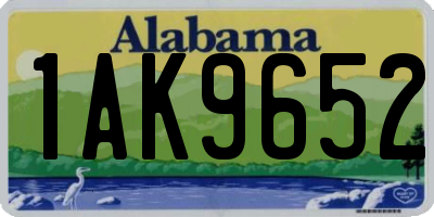 AL license plate 1AK9652