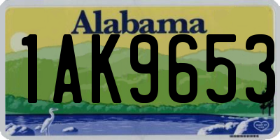 AL license plate 1AK9653