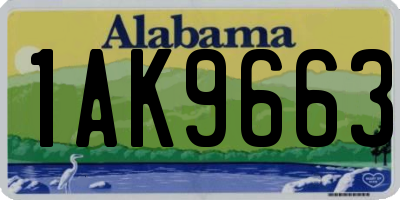 AL license plate 1AK9663