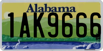 AL license plate 1AK9666