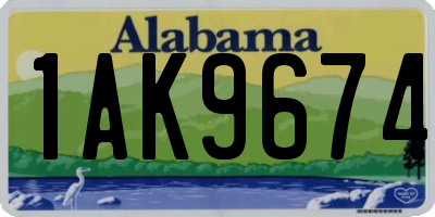 AL license plate 1AK9674