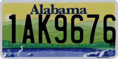AL license plate 1AK9676
