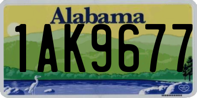 AL license plate 1AK9677