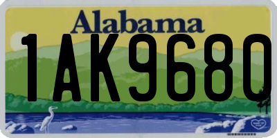 AL license plate 1AK9680