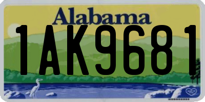 AL license plate 1AK9681