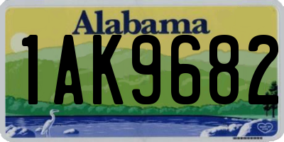 AL license plate 1AK9682