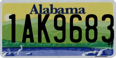 AL license plate 1AK9683