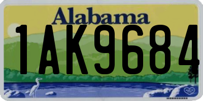 AL license plate 1AK9684