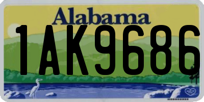 AL license plate 1AK9686