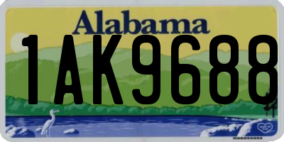 AL license plate 1AK9688