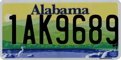 AL license plate 1AK9689