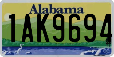 AL license plate 1AK9694