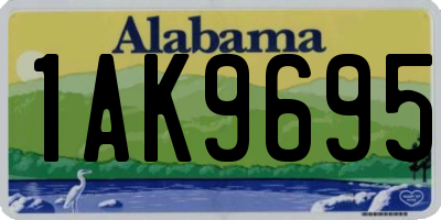 AL license plate 1AK9695