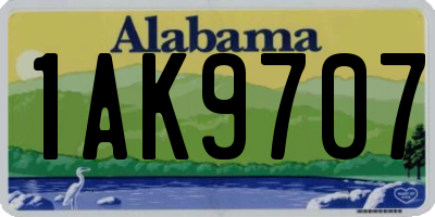 AL license plate 1AK9707