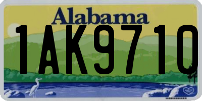 AL license plate 1AK9710