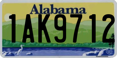 AL license plate 1AK9712