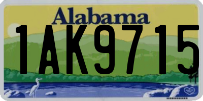 AL license plate 1AK9715