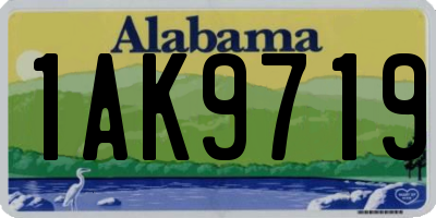 AL license plate 1AK9719