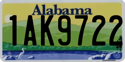 AL license plate 1AK9722