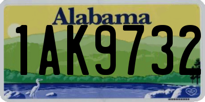 AL license plate 1AK9732