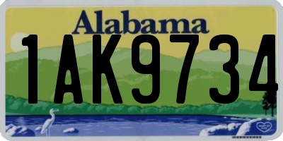 AL license plate 1AK9734