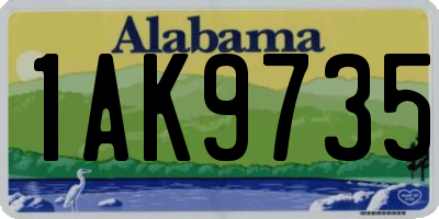 AL license plate 1AK9735