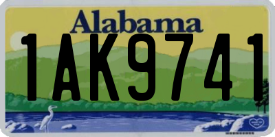 AL license plate 1AK9741