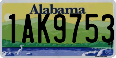 AL license plate 1AK9753