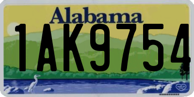 AL license plate 1AK9754