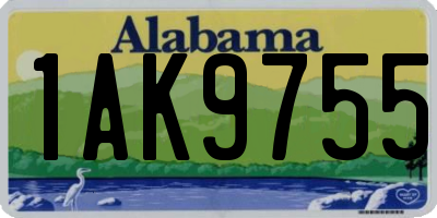 AL license plate 1AK9755