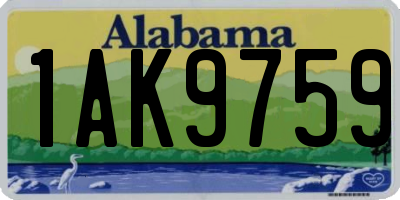 AL license plate 1AK9759