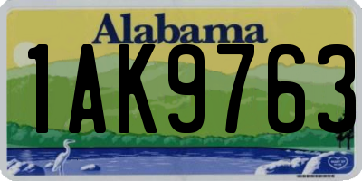 AL license plate 1AK9763
