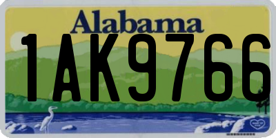 AL license plate 1AK9766