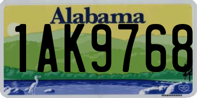 AL license plate 1AK9768