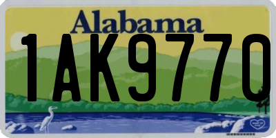 AL license plate 1AK9770