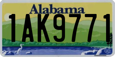 AL license plate 1AK9771