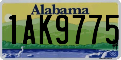 AL license plate 1AK9775
