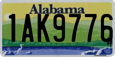 AL license plate 1AK9776