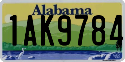 AL license plate 1AK9784