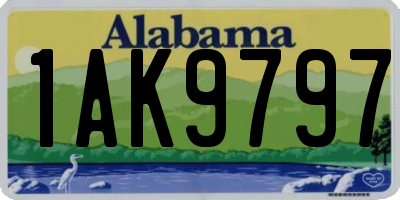 AL license plate 1AK9797