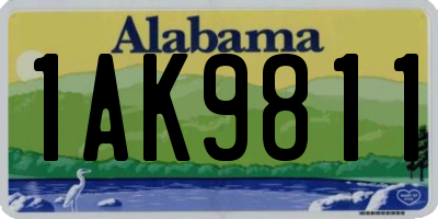 AL license plate 1AK9811