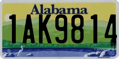 AL license plate 1AK9814