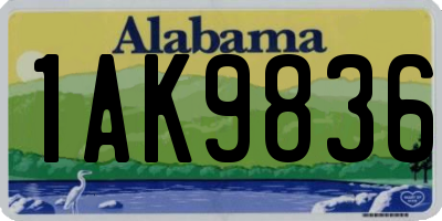 AL license plate 1AK9836